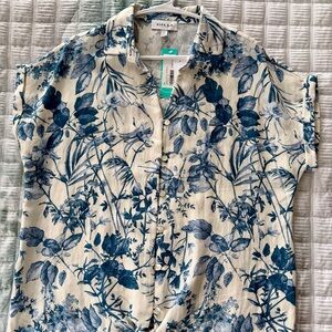 Gilli Blue Floral Blouse